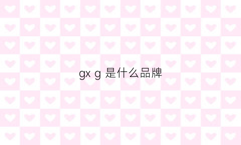 gx g 是什么品牌